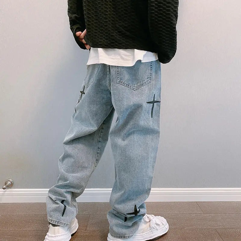 Men Straight Loose Wide-leg Pants Nestify