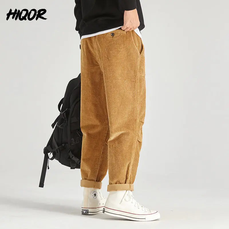 Loose Corduroy Male Cargo Pants Nestify