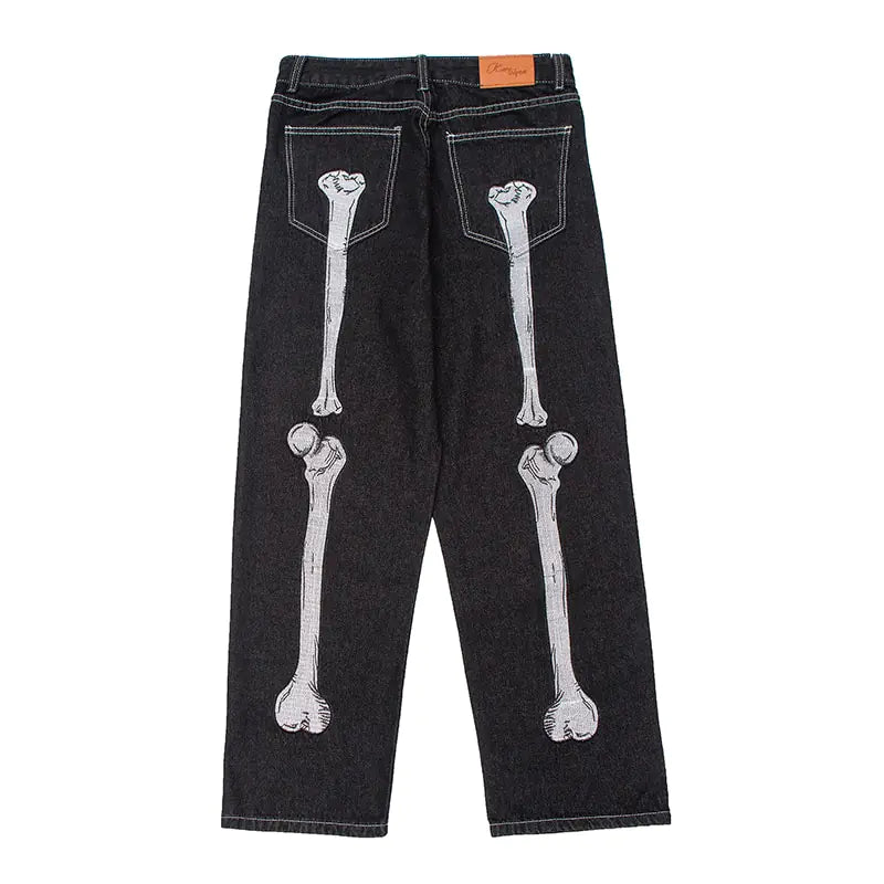 Retro Skull Hand Bone Pants Nestify