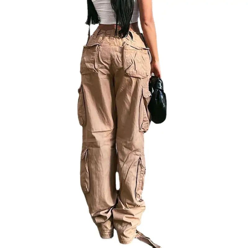 Cargo Solid Baggy Pants Nestify