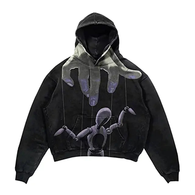 Streetwear Skull Print Hoodies.