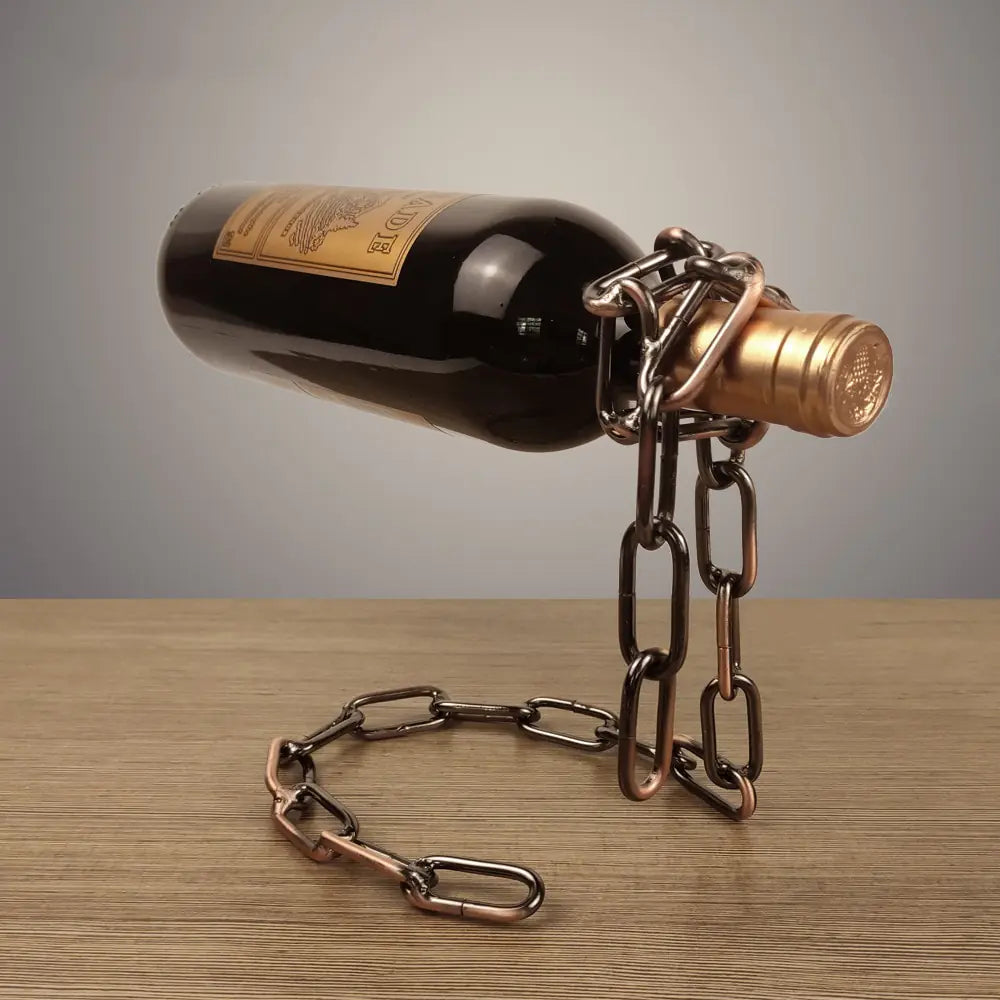 Metal Chain Hanging Wine Rack Nestify