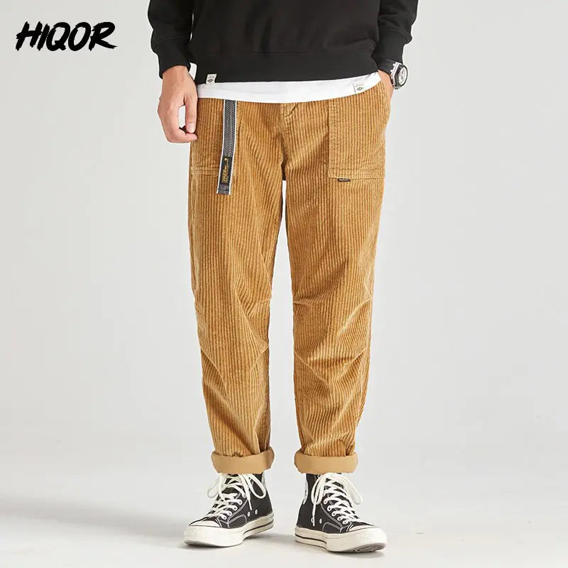 Loose Corduroy Male Cargo Pants Nestify