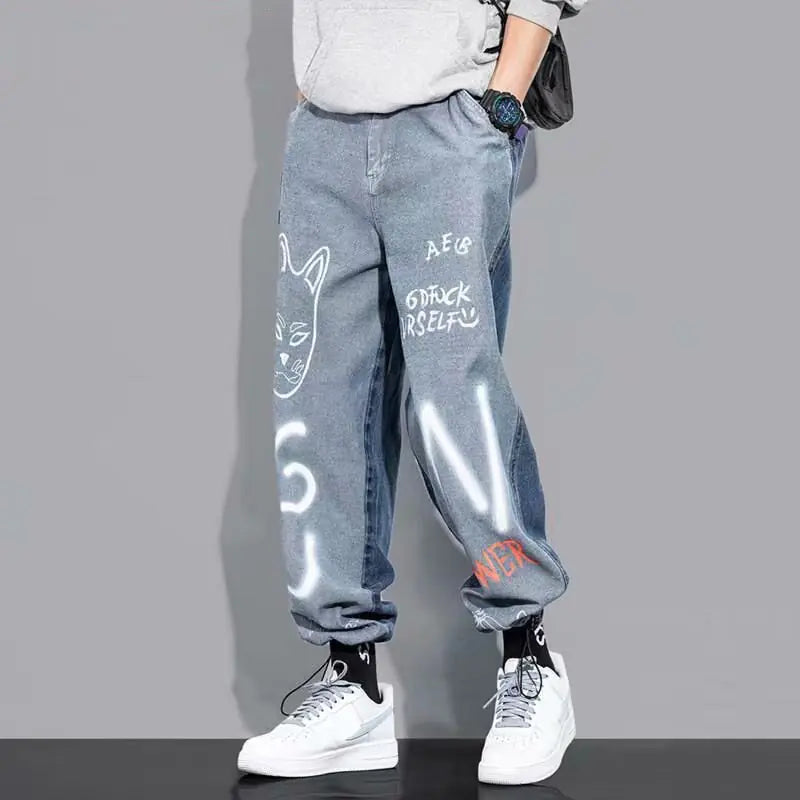 Korean Hip Hop Men's Jeans Nestify