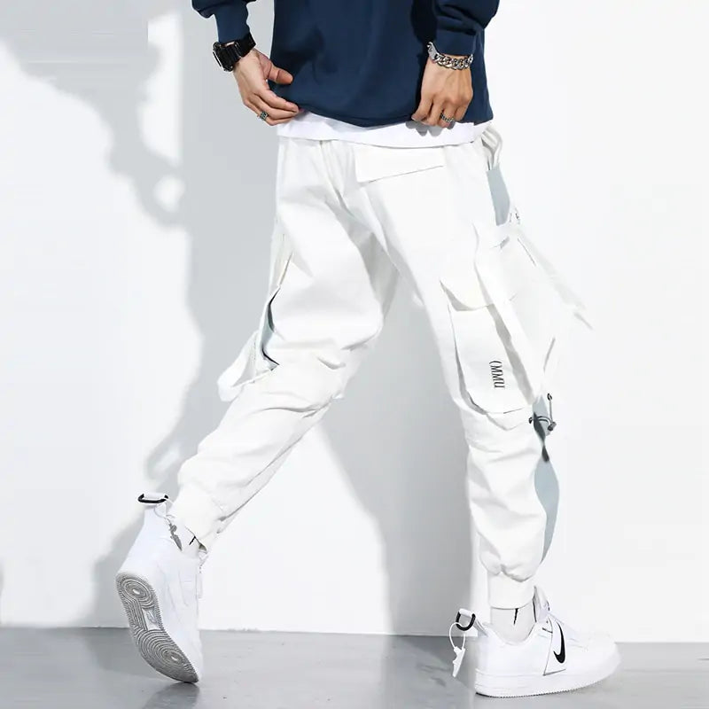 Joggers Men Ribbons Cargo Pants Nestify