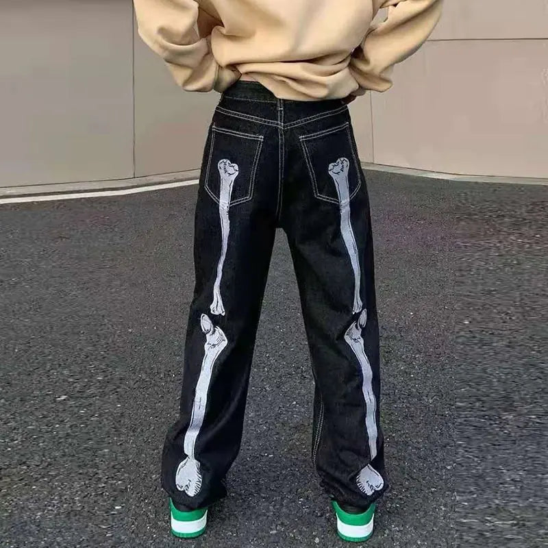 Retro Skull Hand Bone Pants Nestify