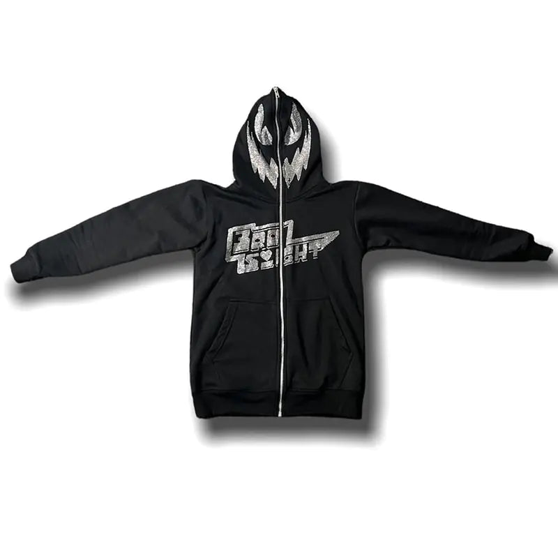 Rhinestone Skeleton Hoodies Nestify