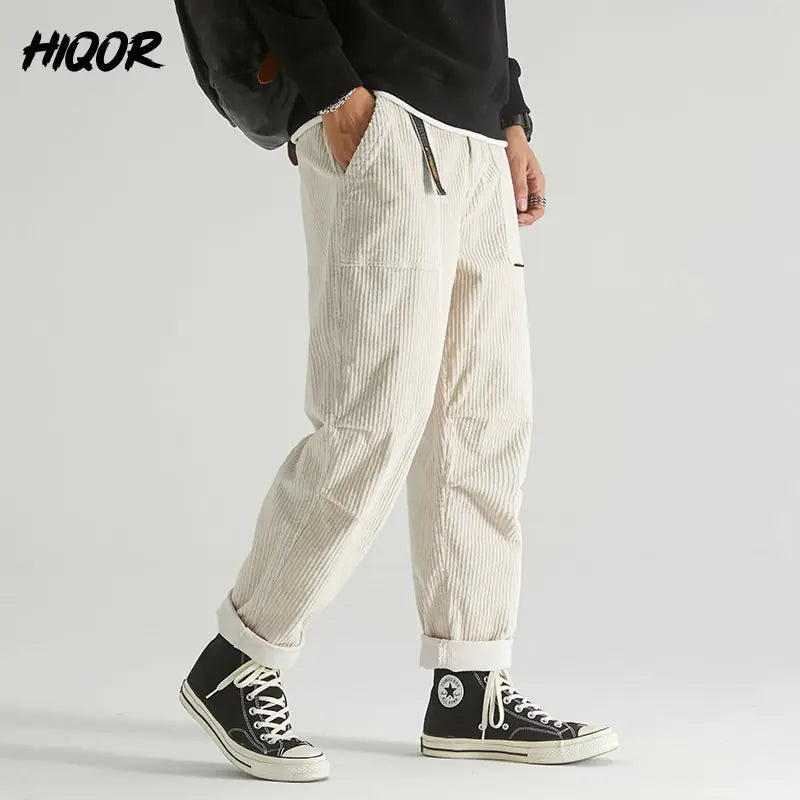 Loose Corduroy Male Cargo Pants Nestify