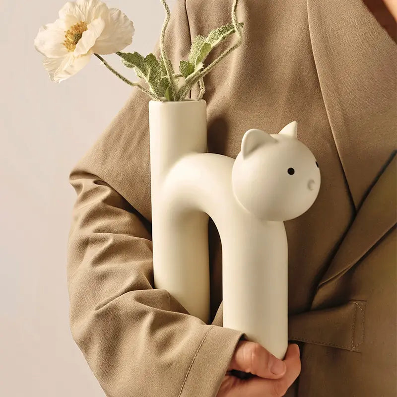 Cat Head Tube Vase Nestify