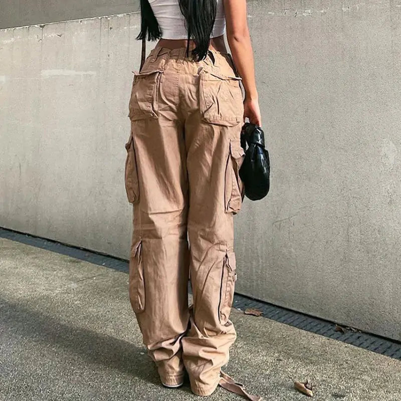 Cargo Solid Baggy Pants Nestify