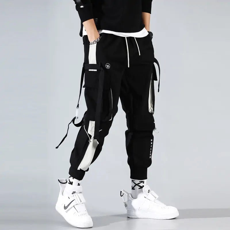 Joggers Men Ribbons Cargo Pants Nestify