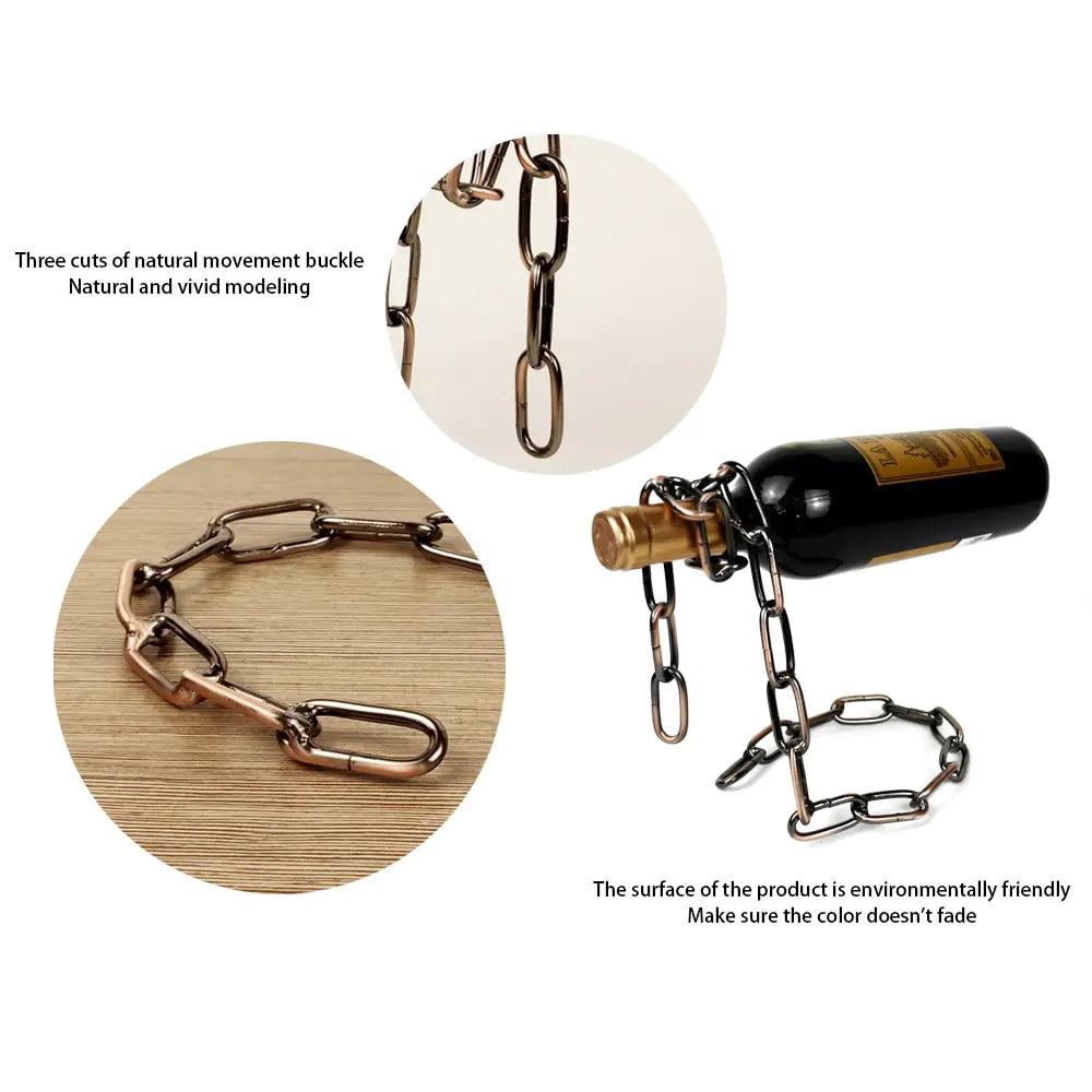 Metal Chain Hanging Wine Rack Nestify