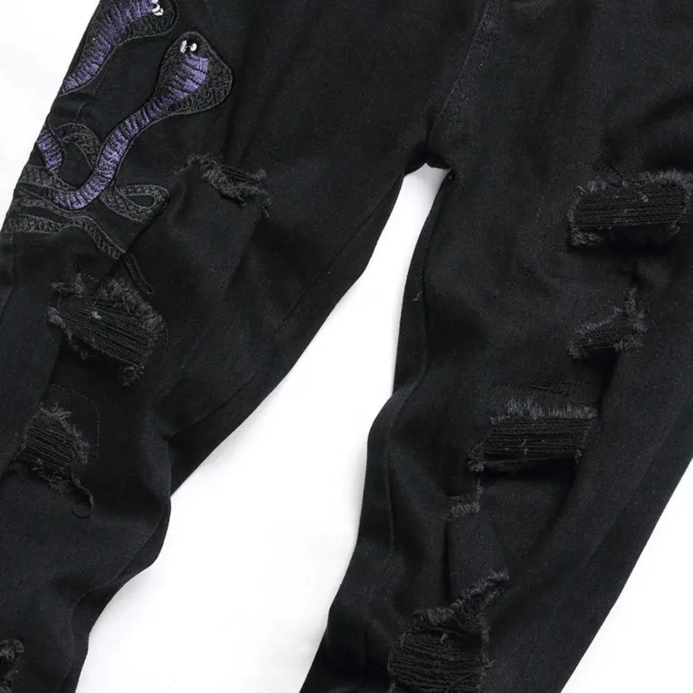 Black Python Jeans Nestify