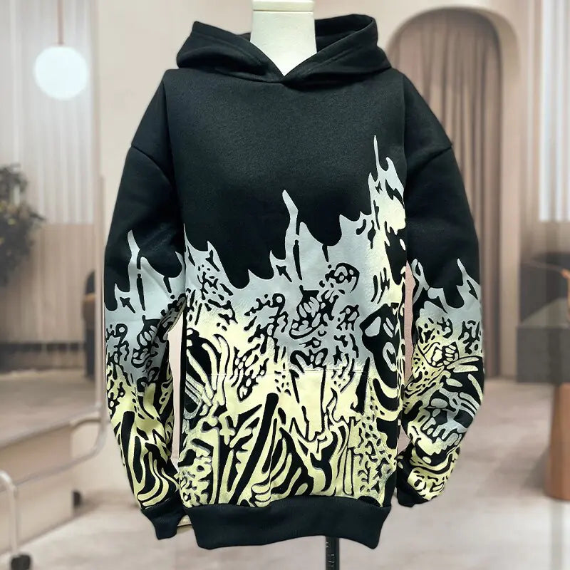 Streetwear Skull Print Hoodies.