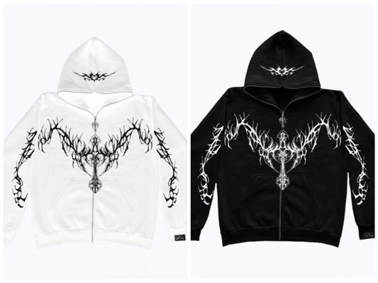 Gothic Zip-up Hoodie.