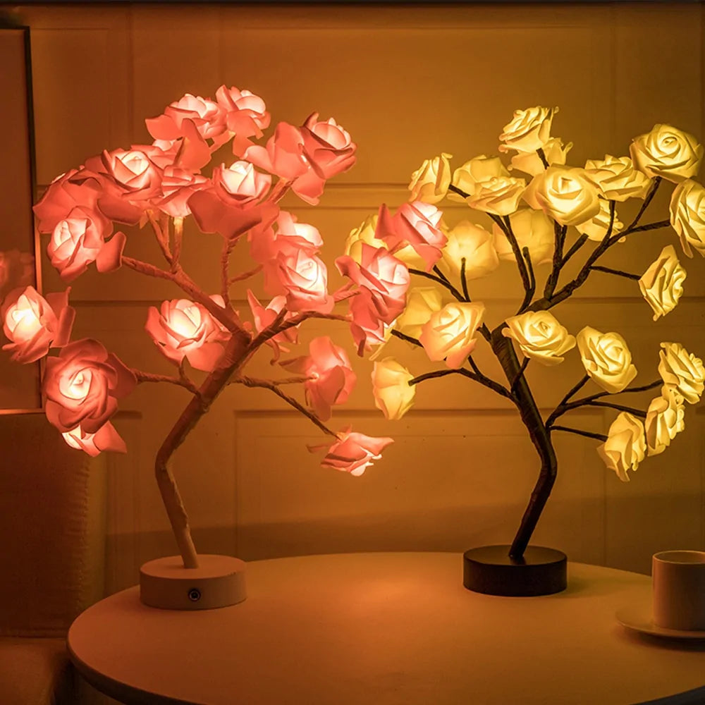 LED Rose Flower Table Lamp Nestify