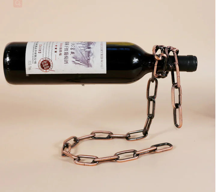 Metal Chain Hanging Wine Rack Nestify